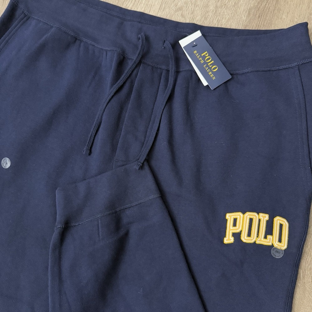 NEW Polo Ralph Lauren Logo Fleece Jogger Sweatpants Men's 2XLT Navy Blue